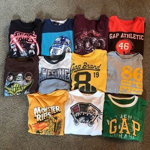 Boys Long Sleeve T-shirts Size 7 Small Lot 11